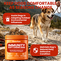 Compléments alimentaires pour chiens à la saveur de saumon, probiotiques, en forme de bouchées molles, pour soutenir le système immunitaire, soulager les allergies chez les chiens, pour les animaux de compagnie, pour les démangeaisons cutanées et auriculaires.