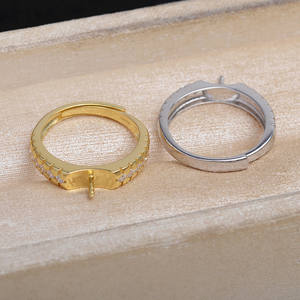 เวนชิ แหวนเงินแท้ S925 กึ่งสำเร็จรูป แบบเปิด สำหรับตกแต่งเครื่องประดับมุก รุ่นจีน 16597 - Product Image 2