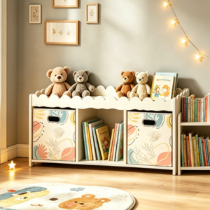 Armoire <span class=keywords><strong>de</strong></span> <span class=keywords><strong>rangement</strong></span> pour enfants, avec tiroirs en tissu, adaptée aux salles <span class=keywords><strong>de</strong></span> <span class=keywords><strong>jeux</strong></span> et aux chambres à coucher - Product Image 1