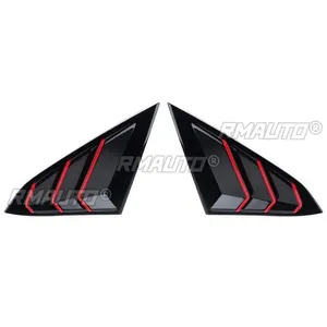 For Honda Civic 10th Gen 2016-2020 Body Kit Carbon Fiber Look Rear <b>Window</b> Side <b>Vent</b> Shutter Louver Cover Trim Car Accessories - Product Image 5