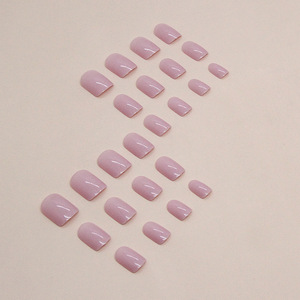 Venta caliente prensa acrílica de lujo en <span class=keywords><strong>uñas</strong></span> rosa púrpura <span class=keywords><strong>uñas</strong></span> postizas cuadradas <span class=keywords><strong>cortas</strong></span> logotipo personalizado <span class=keywords><strong>uñas</strong></span> postizas de <span class=keywords><strong>Color</strong></span> sólido al por mayor - Product Image 3