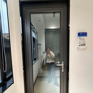 Vente directe d'usine Porte d'entrée moderne en aluminium et verre Porte pivotante Remplacement de fenêtres Portes pour pergola en aluminium Villa Maison - Product Image 3