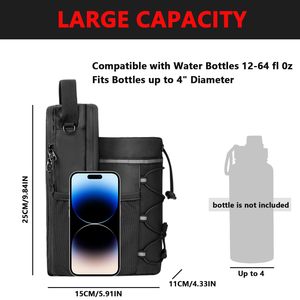 En gros, Pochette de sport magnétique pour bouteille d'eau avec bandoulière, Sac de gym, Sac à bandoulière, Étui de transport - Product Image 5