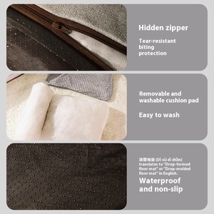 Großes Hundehaus Massives Muster Abnehmbare Waschbare Haustiermatte Winter Orthopädisches Hundebett Hundematte zum Schlafen - Product Image 4