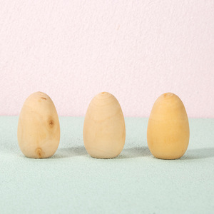 ไข่ไม้ใหม่สำหรับเทศกาลอีสเตอร์ DIY แบบยังไม่เสร็จสมบูรณ์ ปรับแต่งสีและโลโก้ได้ สวยงาม สีสันสดใส W-025 เจ้อเจียง หลายขนาด ของขวัญ ขายส่ง - Product Image 4