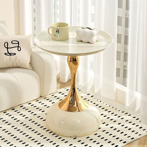 <span class=keywords><strong>Mesa</strong></span> de Centro y <span class=keywords><strong>Mesa</strong></span> Auxiliar de Acero de Lujo Contemporáneo para Sala de Estar, Oficina en Casa, Bar, Cocina, Uso Moderno - Product Image 2