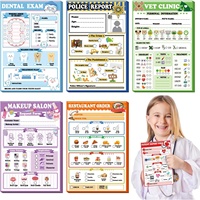 Kinder-Spielnotizblöcke 4 x 6 Zoll, 40 Seiten, fantasievolle Rollenspiel-Notizbücher für Kleinkinder