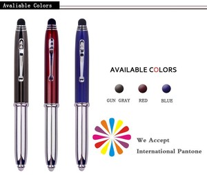 Bolígrafo Deportivo de Metal con Luz LED, Novedoso, para Negocios y Promociones, con Punta Luminosa, Color y Logotipo Personalizables, Tinta Negra/Azul - Product Image 2
