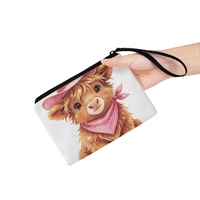 Sac à friandises pour animaux de compagnie à fermeture éclair, motif taureau mignon, étanche, petit format, avec sangle de transport, prix bas, fourni par l'usine