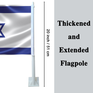 Israele Car Flag Israeli Israelite <span class=keywords><strong>IL</strong></span> nazionale bandiera Auto dei paesi con Design a Clip per finestrino realizzato con bandiere per Auto decoro Bagetu - Product Image 4