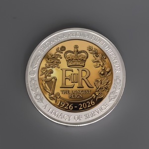 Moneda Conmemorativa Chapada en Oro del 100 Aniversario de la Reina Isabel <span class=keywords><strong>II</strong></span>, Recuerdo Coleccionable Real del Reino Unido, Venta al Por Mayor - Product Image 5