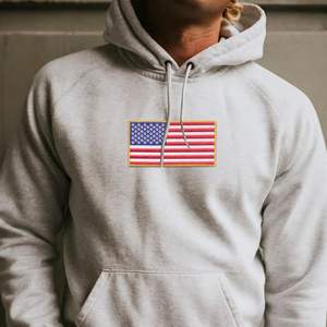 Patch brodé DigiEMB drapeau américain 5x2,6 pouces, thermocollant pour vestes, chapeaux, en feutre avec bordure jaune, lot de 11 pièces - Product Image 2