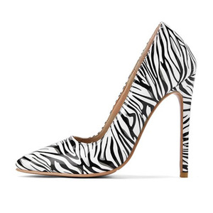 Art Pattern Patent Leather Upper High Heels Women Stiletto Dress <b>Shoes</b> Color Matching Big Size 47 Pointed Toe Daily Pumps - Product Image 5