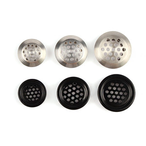 Stainless Steel Ventilation Cover Round Mesh Grill For Cabinet <b>Wardrobe</b> Furniture Durable Minimalist Design Wall Installation - Product Image 1