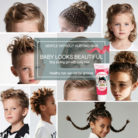 Gel coiffant personnalisé pour enfants ; Gel capillaire adapté aux cheveux bouclés, offrant une tenue forte et un contrôle des bords