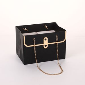 Hoa Bìa hộp Quà tặng đám cưới bó hoa lưu trữ xô với chuỗi kim loại cho người bán hoa túi xách hoặc quà tặng Bọc Túi - Product Image 5