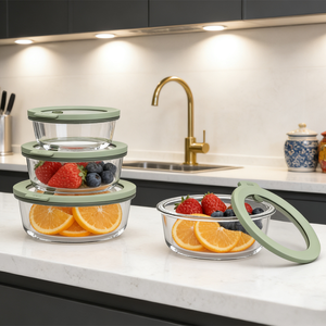 Rectangular Borosilicate Glass Microwavable Food Storage Container with <strong>Freezer</strong> Safe Dishwasher Safe Glass <strong>Lid</strong> - Product Image 4