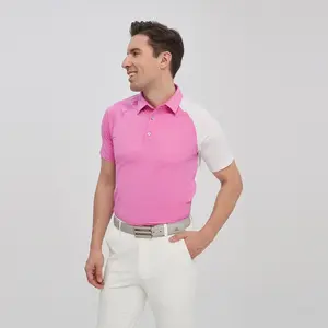مخصص تصميم الغولف قميص بولو الرجال البوليستر الرياضة رجل الوردي الأحمر حلو ألوان قمصان بولو جولف الملابس للرجال