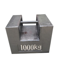 Beban Kalibrasi Besi Cor Veidt Weighing Standard M1 1000kg untuk Timbangan Lantai 1T, Blok Uji Berat Maks 10 Ton