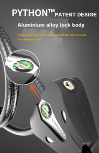 Serrure de caméra de fil de <span class=keywords><strong>chasse</strong></span> camo réglable <span class=keywords><strong>antivol</strong></span> polyvalent extérieur anneau de bande de verrouillage en acier allié de sécurité multifonction - Product Image 2