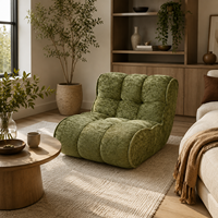 Canapé modulaire inclinable extensible à une place, rembourré en éponge, en tissu chenille, avec technologie de compression sous vide, pour hôtel, villa, style moderne