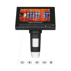 Tesihan nueva cámara electrónica de escaneo de pantalla IPS de 4,3 pulgadas microscopio <span class=keywords><strong>digital</strong></span> LCD microscopio biológico para reparación móvil - Product Image 6