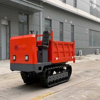 Dumper amphibie sur chenilles de 4 tonnes, motorisé, avec système hydraulique complet, benne basculante, pour mines et terrains boueux, garantie 1 an UCM