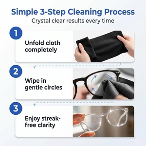 Paño de Limpieza para Gafas de Microfibra de Gamuza Cuadrado Ecológico NOVISON - Product Image 3