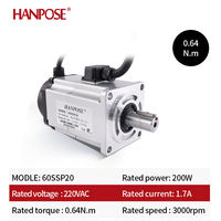 Servomoteurs haute performance Asd220 220v 200w 60ssp20 Frein Servomoteur AC 0.64n.M 1.5a 3000-6000 tr/min Servomoteur avec entraînement