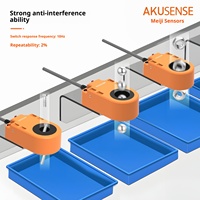 AKUSENSE TH10-20NR 12-24VDC Capteur de proximité capacitif haute vitesse IP67 Circulaire 0.6mm Détection NPN/PNP Sortie Métal