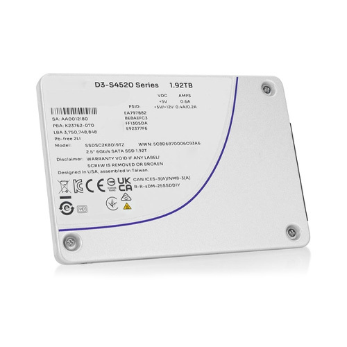 SSDSC2KBO19TZ1Z 1.92TB Enterprise-Class 2.5-inch SATA 3 Internal SSD TLC NAND Flash 550MB/s Read 510MB/s Write Metal Server