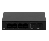 Switch Jaringan Gigabit Metal 6-Port 2.5G Tanpa Manajemen dengan 2 Gigabit SFP dan 4 Ethernet Fiber Optik