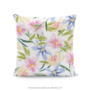 Flowers <strong>Pillow</strong> Covers 18*18 Inch, Floral <strong>Square</strong> Cushion Covers Spring Summer Seasonal Decor Pillowcase for Living Room <strong>Sofa</strong> - Product Image 2