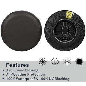 BEELAND Noir 32 "Durable Étanche <span class=keywords><strong>Auto</strong></span> <span class=keywords><strong>Pneu</strong></span> De Secours Couverture Universel Fit Remorque, RV, SUV, Camion - Product Image 2