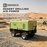 Compresseur d'air mobile à vis entraîné par moteur DEEMACH, 18/20 bar, 742/777cfm, pour applications minières, fonctionnant en conditions multiples