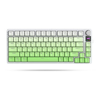 Tata letak 75%-81 tombol kibor zerty Keyboard 2.4G Bt berkabel Keyboard Mekanikal Gaming