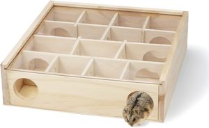 Tunnel in legno naturale tubo per criceto ratti topo cavia cincillà piccoli animali gabbia albero cavo tronco nascondiglio giocattolo