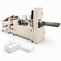 Ligne de production automatique de serviettes imprimées en deux couleurs, machine à plier et à gaufrer les serviettes