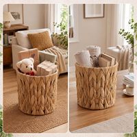 4 paniers tissés pour plantes, paniers de rangement en rotin tissé de style bohème pour la décoration et le rangement de la chambre et du salon