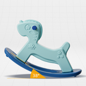 Silla Mecedora para Bebés con Forma de Caballo, Juguete Educativo de Plástico Ecológico para Niños Pequeños, Centro de Actividades para Interiores, Portátil - Product Image 1