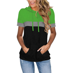 Fitspi top da <span class=keywords><strong>donna</strong></span> vestiti estivi felpe con cappuccio per camicie da <span class=keywords><strong>donna</strong></span> camicette Casual a maniche corte - Product Image 1