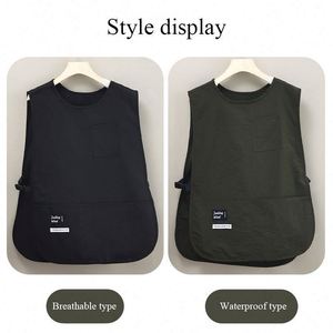 <b>Waterproof</b> Pocket Design Quick Release Buckle Sleeveless Unisex Kitchen Bar Cafe Cooking <b>Apron</b> - Product Image 3