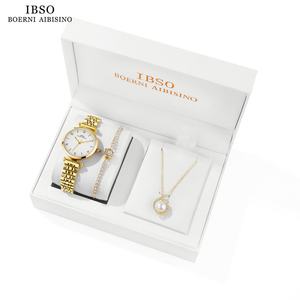 Ensemble de montres tendance pour femmes, sport, alliage, quartz, trois pièces, avec bracelet en acier inoxydable et collier, étanche 3BAR - Product Image 6