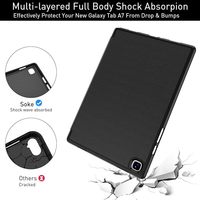 TPU lembut anti guncangan, dudukan lipat tiga untuk Tablet Samsung Tab A7 10.4 2020 dengan tidur/bangun otomatis