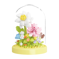 Lot de Blocs de Construction en Plastique ABS Micro, Modèles de Plantes Simulées, Jouets de Dessin Animé, Combinaison Multi-modèles, Version Q, 14+ DIY