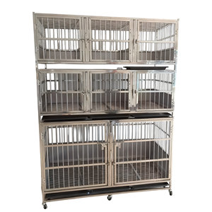 Gabbia Veterinaria Pieghevole Classica in Ferro per Cani con Vassoio Rimovibile e Struttura in Acciaio Inossidabile per Negozi di Animali e Allevamento Domestico - Product Image 3