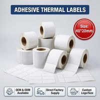 Etiquetas de Diámetro Pequeño para Impresora Térmica Urovo K388 Pro K329, Rollo de Etiquetas Adhesivas con Código de Barras de Núcleo Pequeño