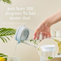 Pichet moderne en PP pour infusion à froid avec filtre, carafe à eau froide scellée, bec rotatif, récipient de stockage de boissons pour la maison et la cuisine