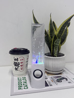 Haut-parleur créatif et coloré 2025 avec lumières LED RGB et fonction Water Dance, 1500 mAh, compatible avec la recharge sans fil 5.0 et la carte mémoire, pour une qualité HiFi