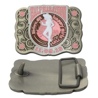 Boucle de ceinture personnalisée en alliage de zinc, plaquée nickel, écologique, avec impression sérigraphiée, en métal doré, style moderne antique, pour récompense de marathon